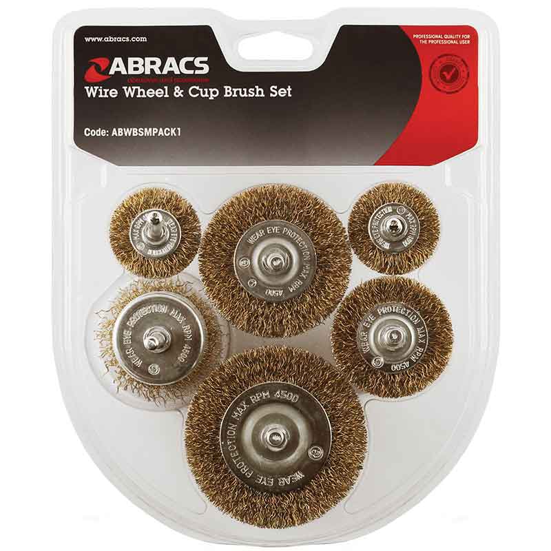 6pc Spindle Mounted Brush Pack 