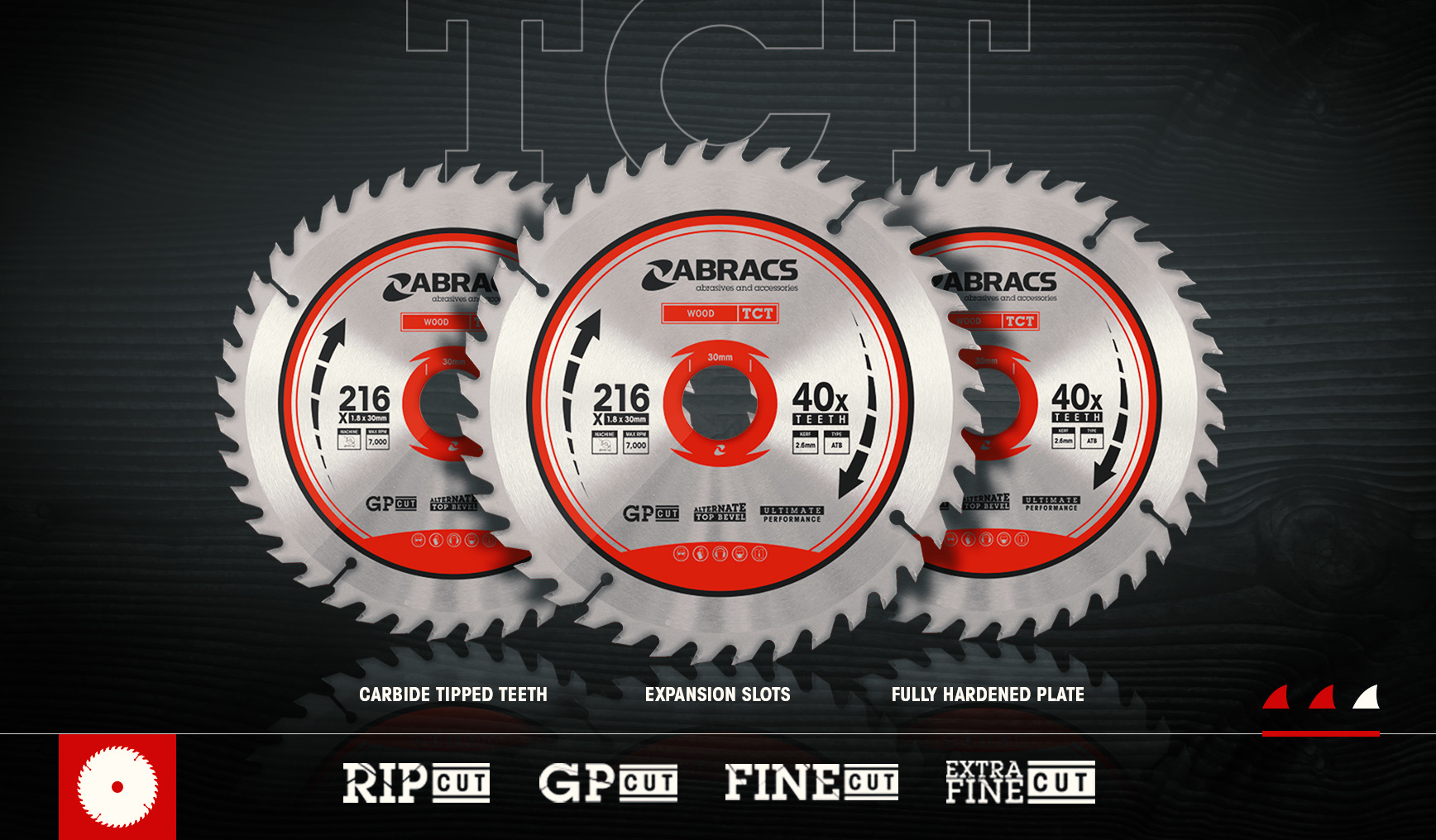 ABRACS BRAND NEW TCT BLADES, LATE BUT NEVER BETTER.