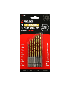 7pc Quick Chuck HSS Titanium Drill Bit Set