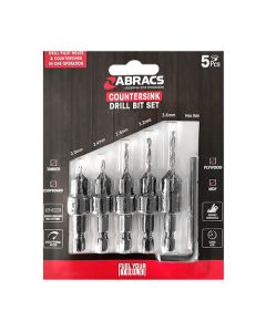 5pc Countersink & Drill Bit Set