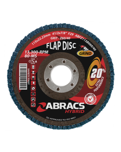 125mm x 22mm x 60/40g Hybrid Flap Disc