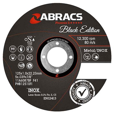 Abracs Ceramic Flap Disc 125mm x 120g Long Life All Metals Stainless Steel 