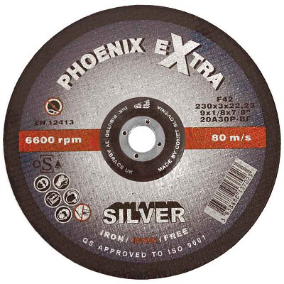 Pack of 50 115mm x 1.6mm x 22mm Abracs PHET11516FI Phoenix II Extra Thin Cutting Disc