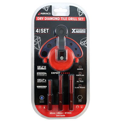 4pc Tile Drill Bit Set